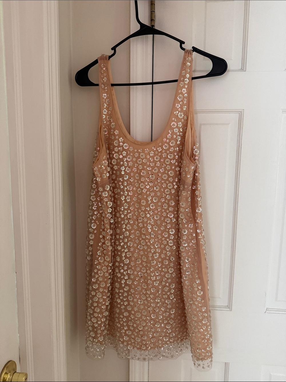 H&M Nude Sequin Mini Dress
